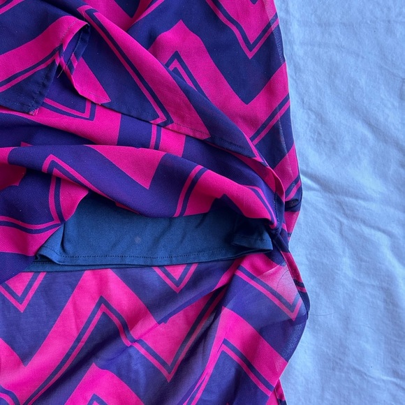 Indulge chevron print maxi dress Sz L - Picture 4 of 7